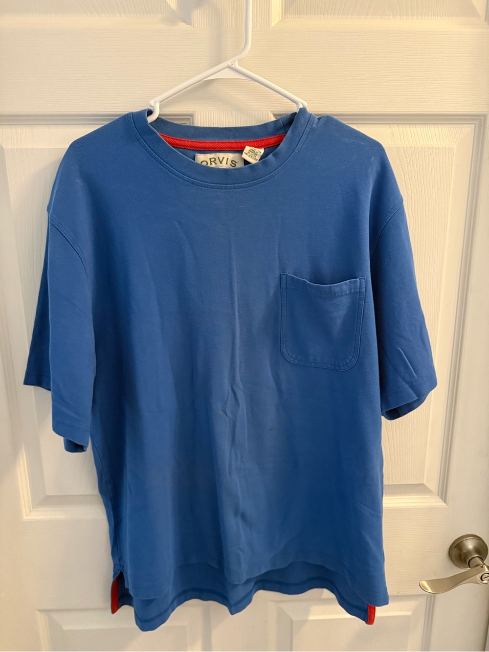 Orvis Men's Bright Blue Short-Sleeve Pocket Tee